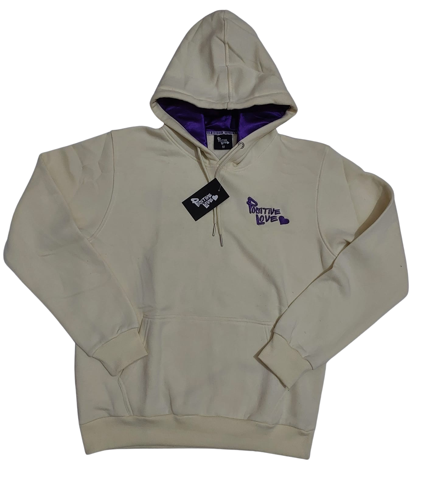 “Purple Fanta” Crème & Purple Positive Love Hoodie