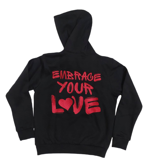 "Original" Black & Red Positive Love Hoodie